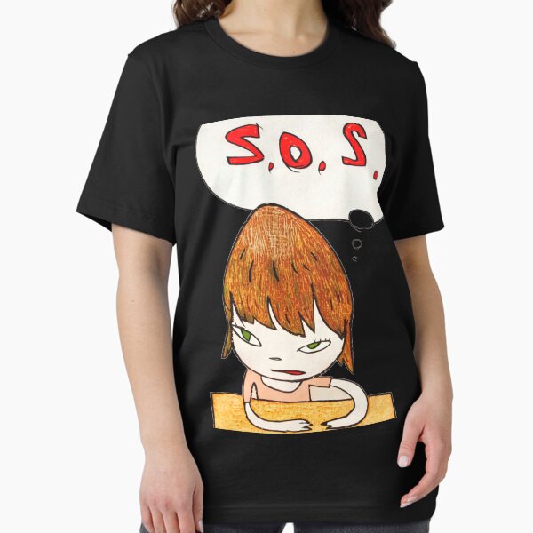 Item preview, Yoshitomo Nara Fine Art Digital Print S.O.S Tshirt - Yoshitomo Nara Fine Art Sticker designed and sold by augusttee.