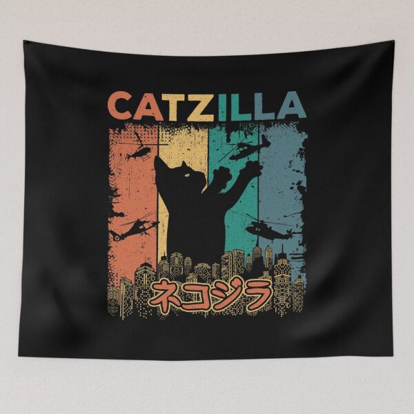 Item preview, Vintage Catzilla Japanese Funny Retro Catzilla designed and sold by JindrichMartin.
