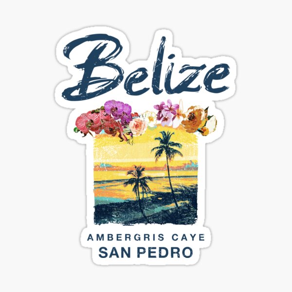 Item preview, Belize Ambergris Caye Retro Sunset Vintage designed and sold by IronEcho.