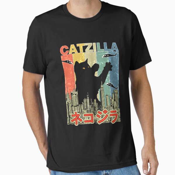 Item preview, Vintage Catzilla Japanese Sunset Style Cat Kitten Lover designed and sold by JindrichMartin.