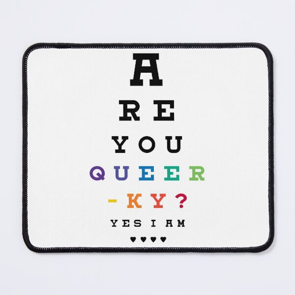 Item preview, Are you queerky coming out eye chart designed and sold by bittergodart.