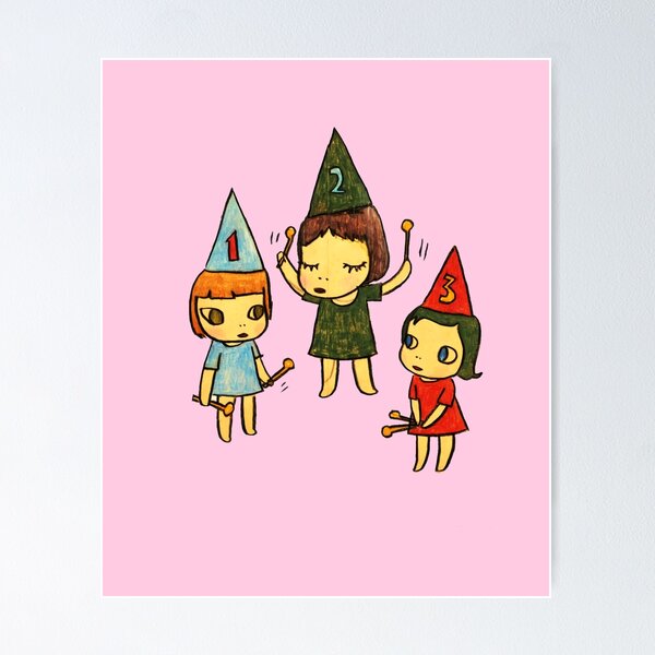 Item preview, Yoshitomo Nara Three Little Girl Tshirt - Yoshitomo Nara Three Little Girl Sticker designed and sold by augusttee.