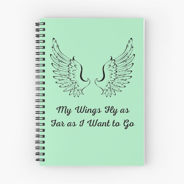 Item preview, My Wings Fly as Far as I Want to Go (Black) designed and sold by MEBH.