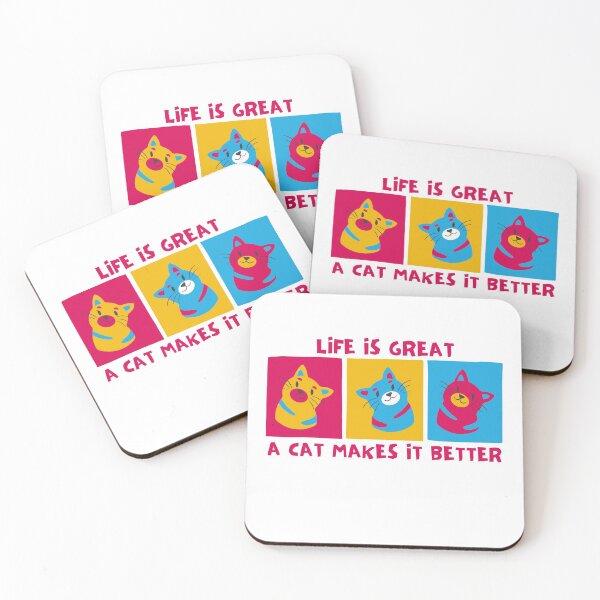 Item preview,  Life is Great a Cat Makes It Better  designed and sold by Nxt-Lvl-Awesome.