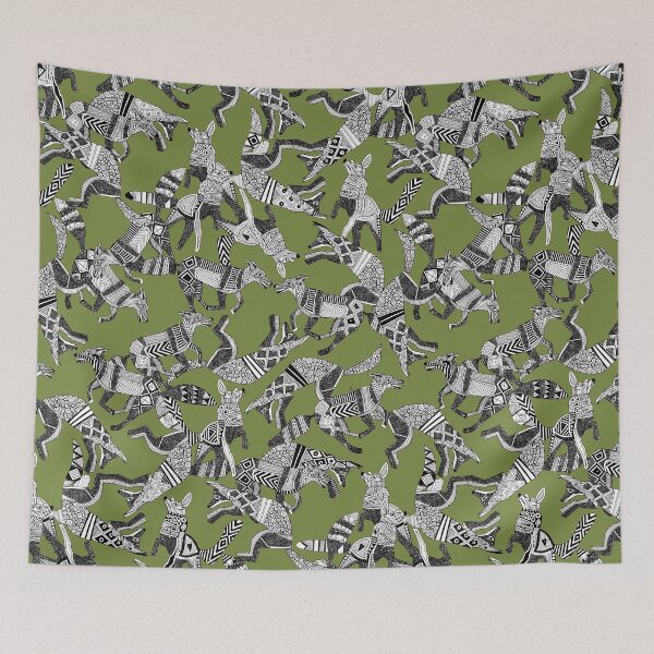 Item preview, woodland fox party green designed and sold by scrummy.