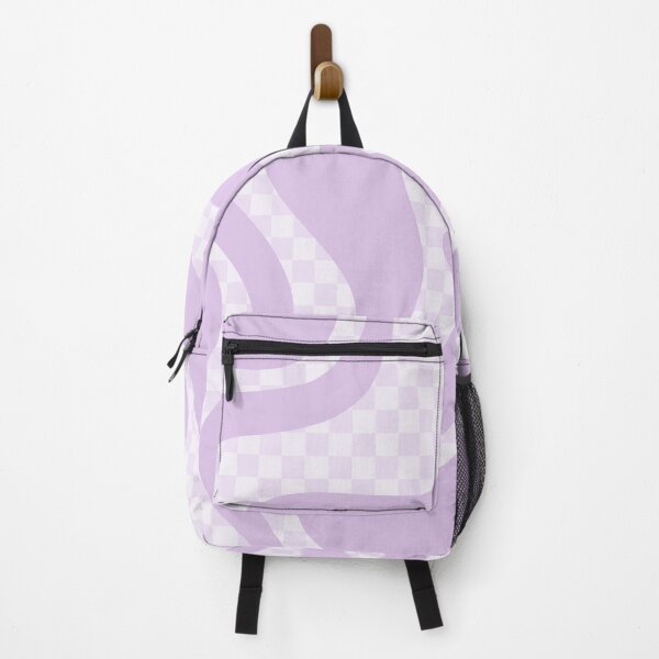 Item preview, Checked Retro Liquid Swirl Square Pattern in Light Lilac Purple designed and sold by kierkegaard.