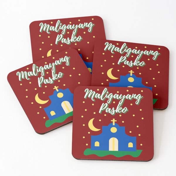 Item preview, Merry Christmas Maligayang Pasko with Church- Filipino Christmas designed and sold by CaitU.