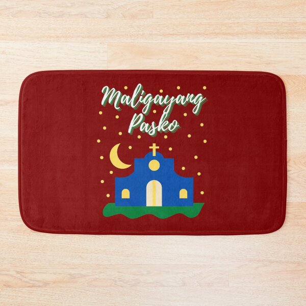 Item preview, Merry Christmas Maligayang Pasko with Church- Filipino Christmas designed and sold by CaitU.