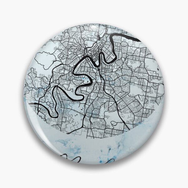 Item preview, Brisbane - Australia Alpha Watercolor Map designed and sold by WatercolorMap.