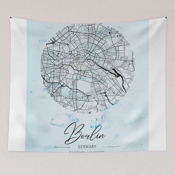 Item preview, Berlin - Germary Alpha Watercolor Map designed and sold by WatercolorMap.