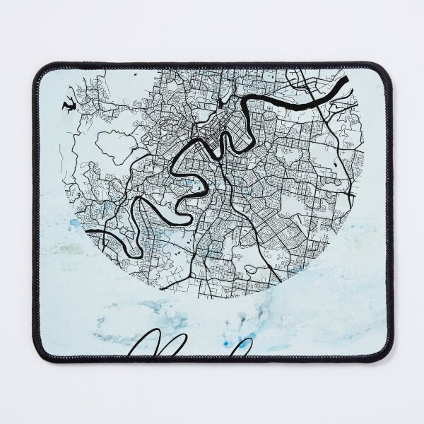 Item preview, Brisbane - Australia Alpha Watercolor Map designed and sold by WatercolorMap.