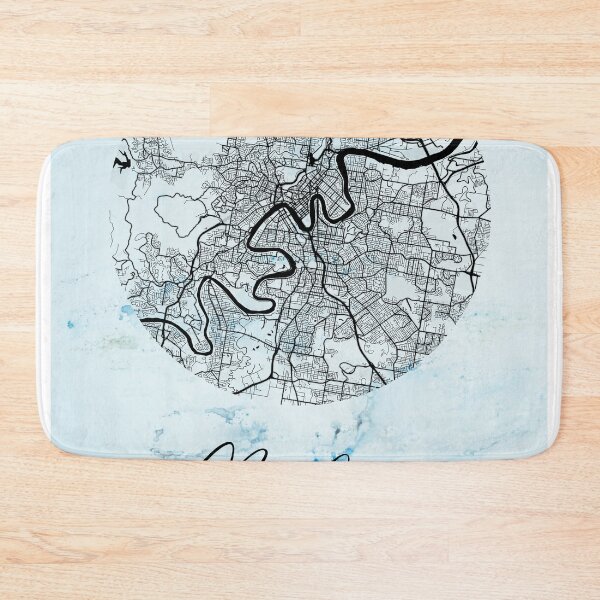 Item preview, Brisbane - Australia Alpha Watercolor Map designed and sold by WatercolorMap.