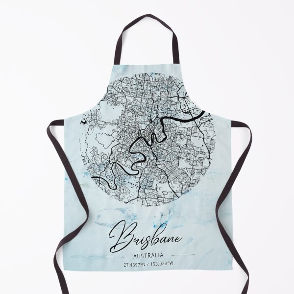 Item preview, Brisbane - Australia Alpha Watercolor Map designed and sold by WatercolorMap.