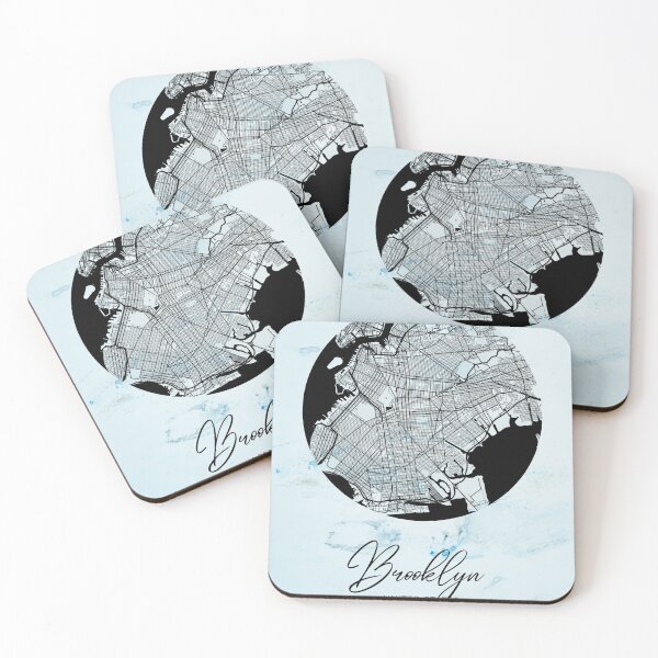 Item preview, Brooklyn - United States Alpha Watercolor Map designed and sold by WatercolorMap.