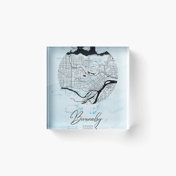 Item preview, Burnaby - Canada Alpha Watercolor Map designed and sold by WatercolorMap.