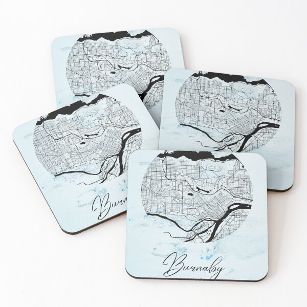 Item preview, Burnaby - Canada Alpha Watercolor Map designed and sold by WatercolorMap.
