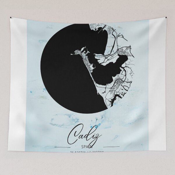 Item preview, Cadiz - Spain Alpha Watercolor Map designed and sold by WatercolorMap.