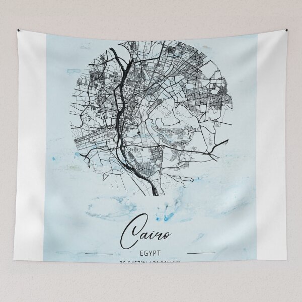 Item preview, Cairo - Egypt Alpha Watercolor Map designed and sold by WatercolorMap.