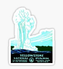 Vintage Yellowstone National Park Geyser WPA Sticker