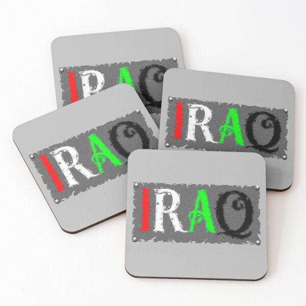 Item preview, Iraq In English Calligraphy Color Design  designed and sold by wisamart.