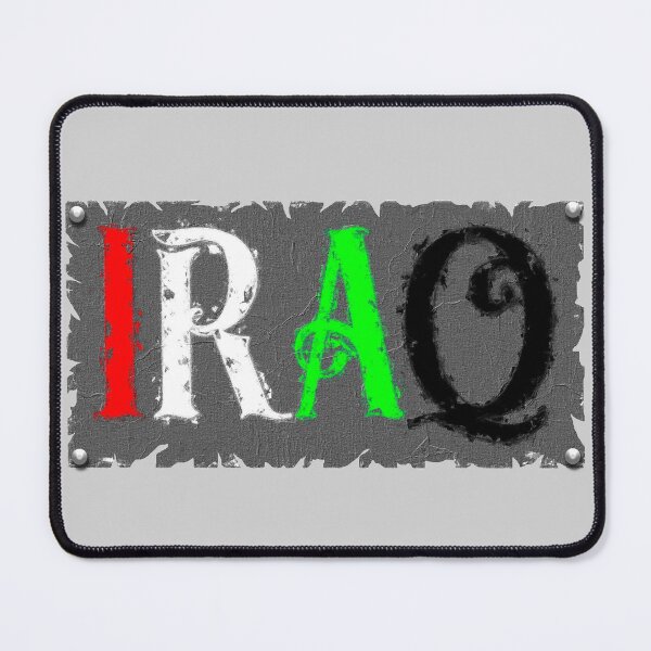 Item preview, Iraq In English Calligraphy Color Design  designed and sold by wisamart.