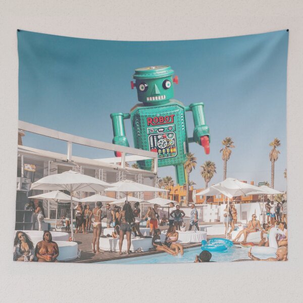 Item preview, Playing robot in pool party designed and sold by ESCAPZ.