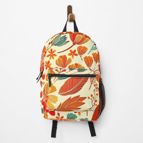 Item preview, Seamless orange floral pattern  designed and sold by TheSkullArmy.