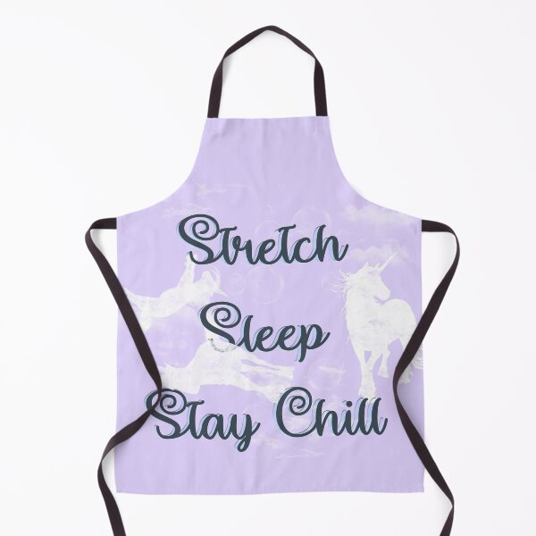 Item preview, Stretch, Sleep, Stay Chill Cute Sleeping Unicorns on Cloud Nine - Chalkboard Style x Cloudy Sky Vanilla Lavender Purple - Sleeping is My Favorite Pastime - Seamless Repeating Pattern designed and sold by sthNnth.