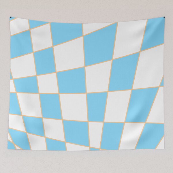Item preview, Distorted Checkers: Blue and Orange designed and sold by A.X. Bates.