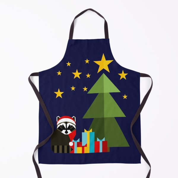 Item preview, Cute Raccoon with Presents Near a Christmas Tree Under the Stars designed and sold by Sheila Pressley.