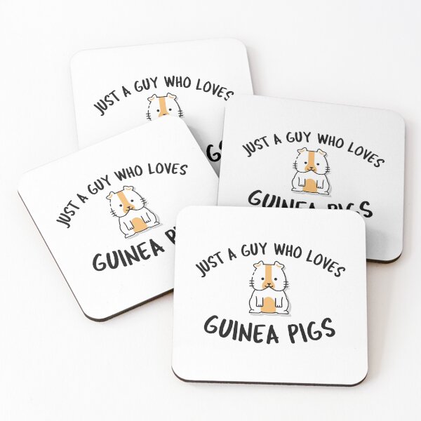 Item preview, Just A Guy Who Loves Guinea Pigs -funny cavy design in black text designed and sold by katiekendall.