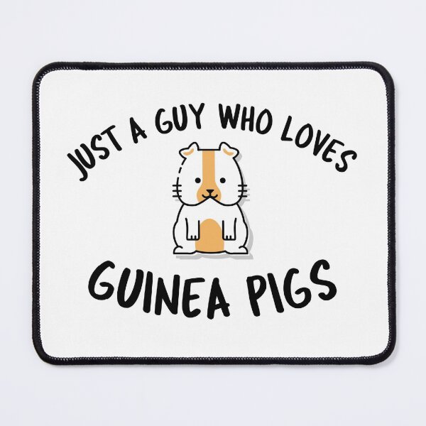 Item preview, Just A Guy Who Loves Guinea Pigs -funny cavy design in black text designed and sold by katiekendall.