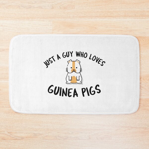 Item preview, Just A Guy Who Loves Guinea Pigs -funny cavy design in black text designed and sold by katiekendall.
