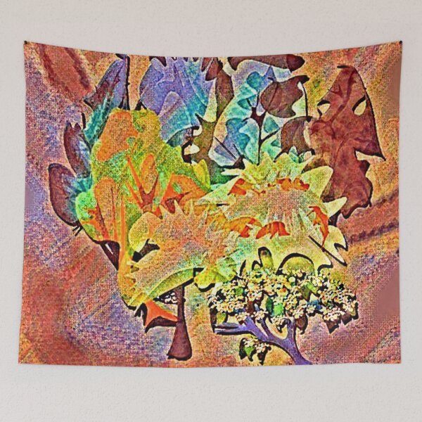 Item preview, psychedelic, autumn, bright autumn, extravagance, extravaganza, rusty, colors on rust designed and sold by Maria Mihailova.