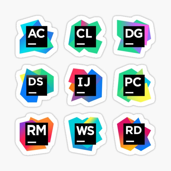 JetBrains - DataSpell, DataGrip, WebStorm, RubyMine, PyCharm, PhpStorm, IntelliJ IDEA, CLion, AppCode - Sticker Pack Sticker