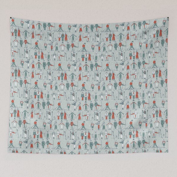 Item preview, vintage ski linen designed and sold by scrummy.