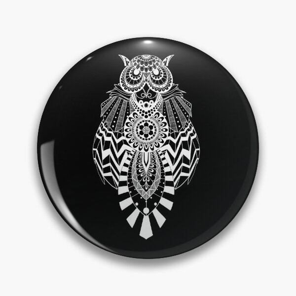 Item preview, White owl mandala art tattoo designed and sold by Devil4rt.