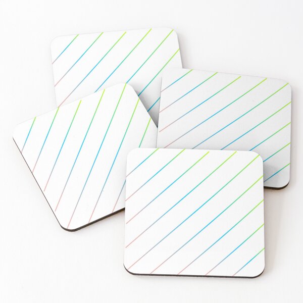 Item preview, Tri-color diagonal lines pattern in pastels with neon designed and sold by Celey-shop.
