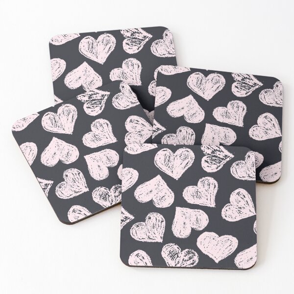 Item preview, Grunge hearts on dark background. Oil pastel pictures on grey background designed and sold by Olgus.