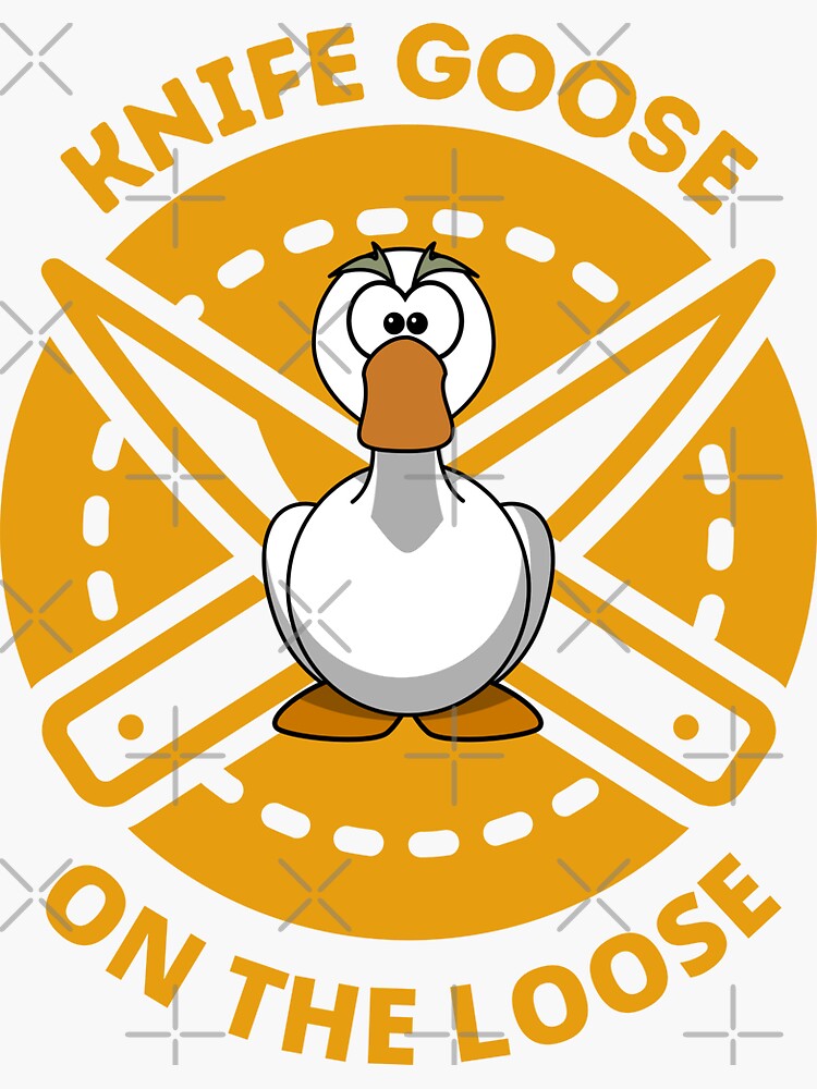  Goose with Knife - Untitled Goose Game Sticker - My