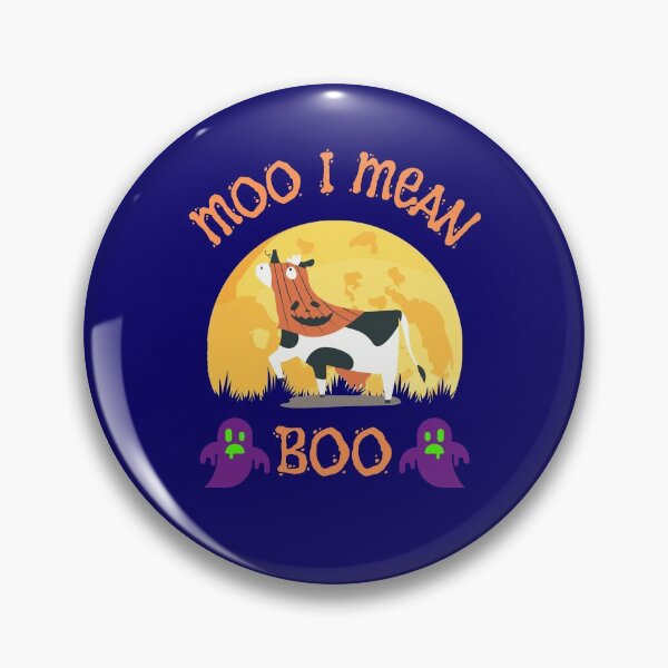 Item preview, Ghost Cow Moo I Mean Boo Pumpkin Moon Halloween designed and sold by WoodburyLake.