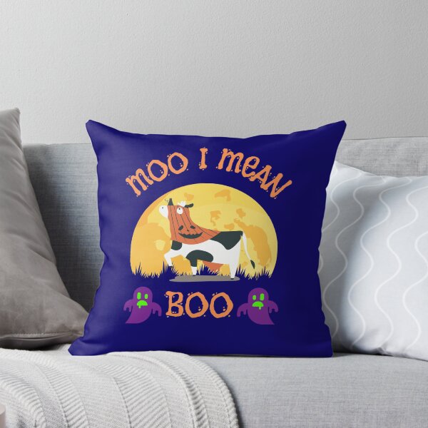 Item preview, Ghost Cow Moo I Mean Boo Pumpkin Moon Halloween designed and sold by WoodburyLake.