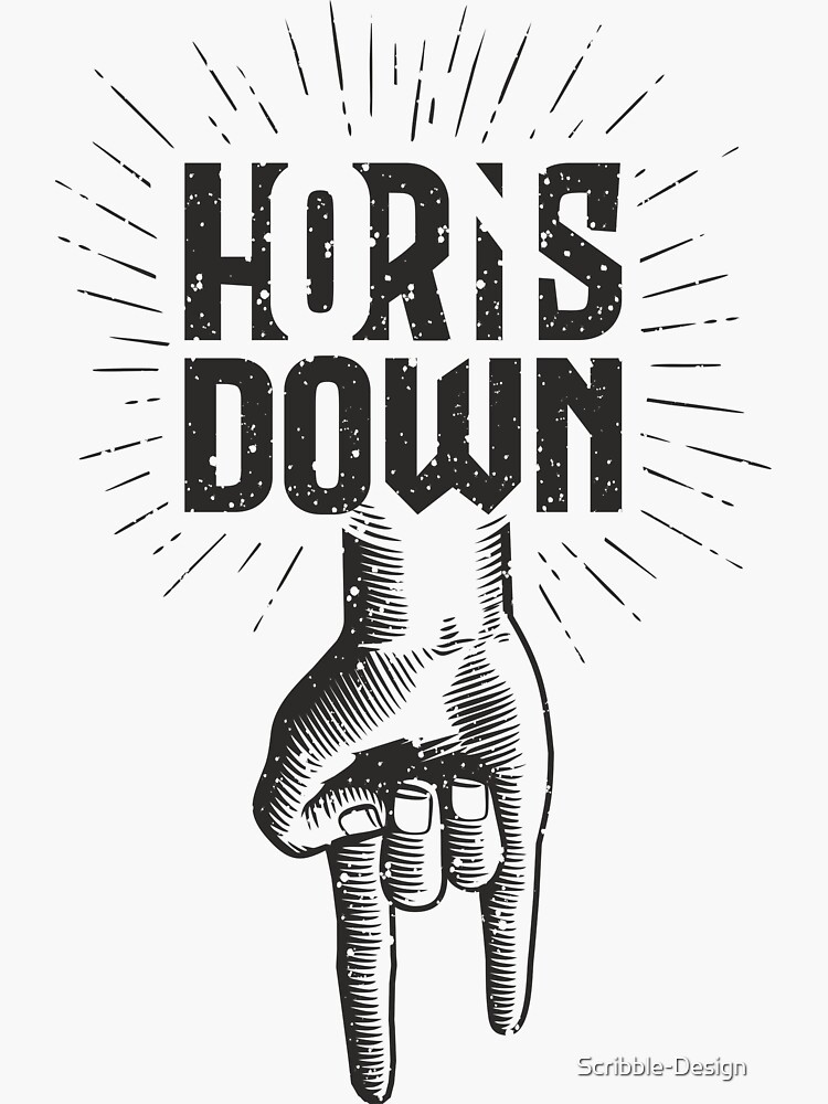 "Horns down football texas bull rocker symbol american football west