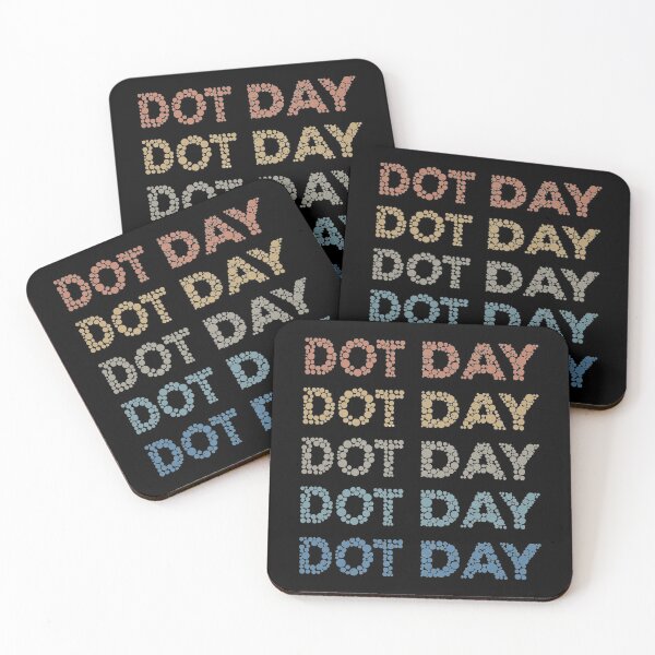 Item preview, Dot Day - Vintage Retro Dot Mosaic and Repeated Text Style designed and sold by Lilli Lutz.