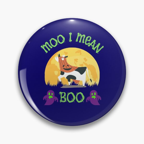 Item preview, Ghost Cow Moo I Mean Boo Pumpkin Moon Halloween designed and sold by WoodburyLake.