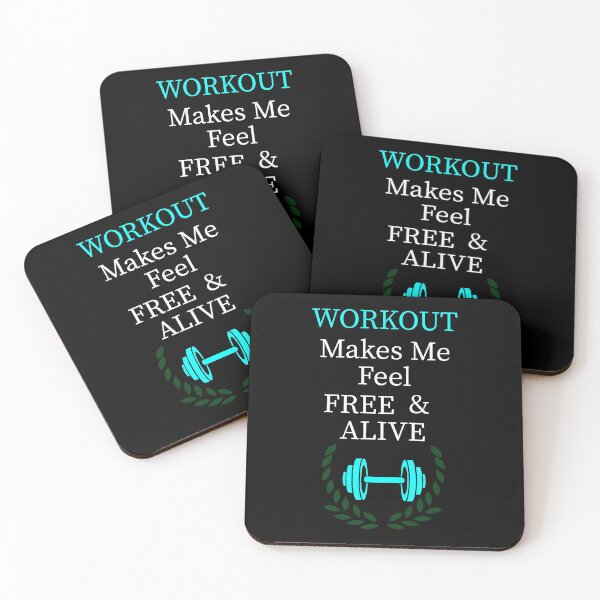 Item preview, Workout Makes Me Feel Free & Alive designed and sold by Faizacreations.
