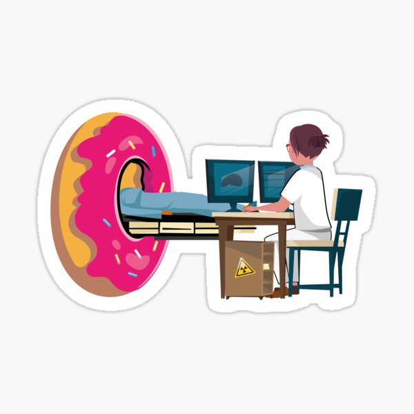Funny Rad tech Ct Scan Mri Donut Radiología médica Pegatina