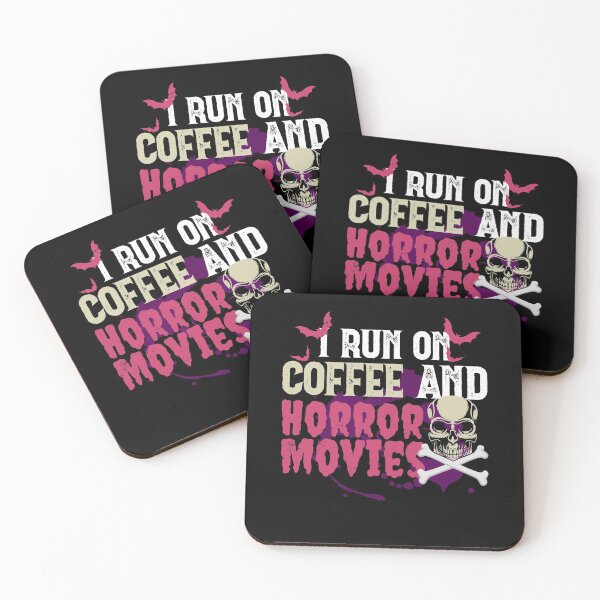 Item preview, Funny halloween I run on coffee and horror movies  designed and sold by fatshirt.