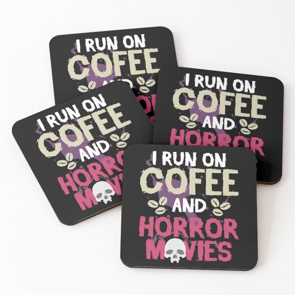 Item preview, Funny halloween I run on coffee and horror movies  designed and sold by fatshirt.