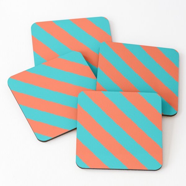 Item preview, Modern Striped Azure Coral Pattern designed and sold by fowons.